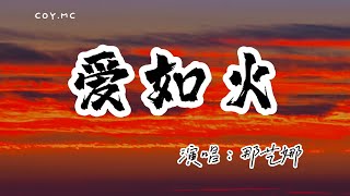 那藝娜 - 愛如火『心在跳是愛情如烈火 你在笑瘋狂的人是我』(動態歌詞/Lyrics Video/無損音質/4k)
