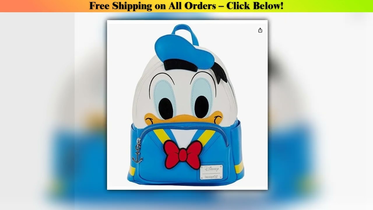 Disney Series Peripheral Schoolbags Snow White Poison Queen Donald Duck Double Strap Shoulder Bag