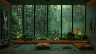 Is Rainining! Tonight | 3 Hour Rain In The Cold Forest | Rain Sounds For Sleeping, Studying