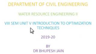 8CE1A WRE II UNIT V OPTIMIZATION TECHNIQUES
