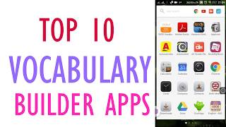 Top 10 best vocabulary builder apps to improve your and learn new
words quickly.enjoy the video.here is list below :10.english speaking
vocabu...