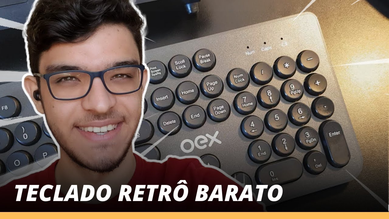 TECLADO SEM FIO RETRÔ BARATO: VALE A PENA? [COMBO OEX POP+]