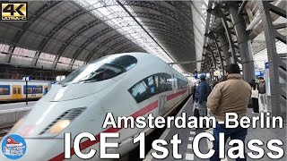 [4K] Train Tour | 🇳🇱🇩🇪Amsterdam-Berlin |  Intercity Express (ICE) train 149 afternoon service