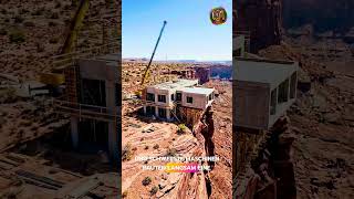 Schlucht-Klippenvilla: Extreme Technik! 🏜️🏗️ #MegaVilla #Architektur #Shorts #AI