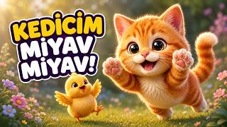 Kedicim Miyav Miyav Der 🐱 Eğlenceli Hayvan Şarkısı Çocuk Şarkısı 4K