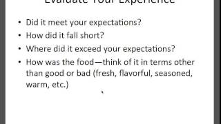 Restaurant Review Overview