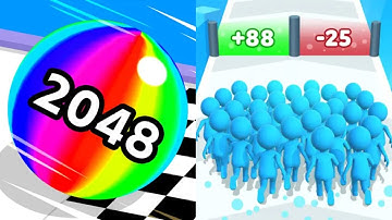 Ball Run 2048 vs Count Master All Levels Gameplay Dual Games (iOS, Android)