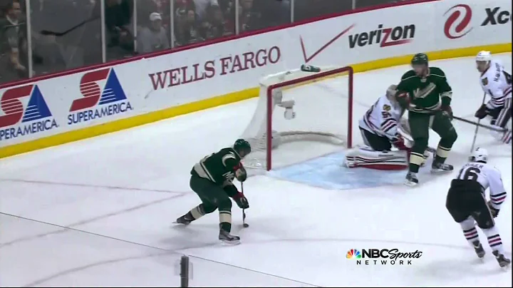 Corey Crawford robs Pierre-Marc Bouchard 30 Jan 20...
