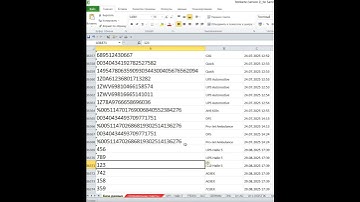 База данных номеров отслеживания  Грузовая карта бордеро или ролл карта  Excel VBA