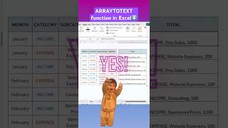 ARRAYTOTEXT function in Excel #excel #shorts #tutorial