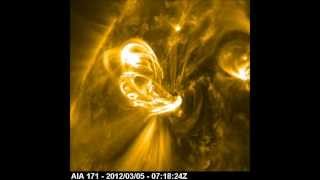 Solar Flares - Sunspot AR1429 (March 5, 2012)
