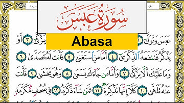 سورة عبس Surah Abasa عبد الرشيد صوفي Abd Alrashid Sofi برواية حفص عن عاصم
