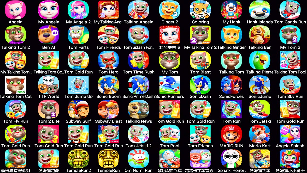 Talking Tom Gold Run 2025 vs Tom Gold Run 2016 vs Gold Run 2017,2018 2019,2020,2021,2022,2023,2024