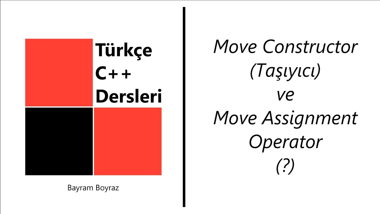 move constructor vs move assignment operator