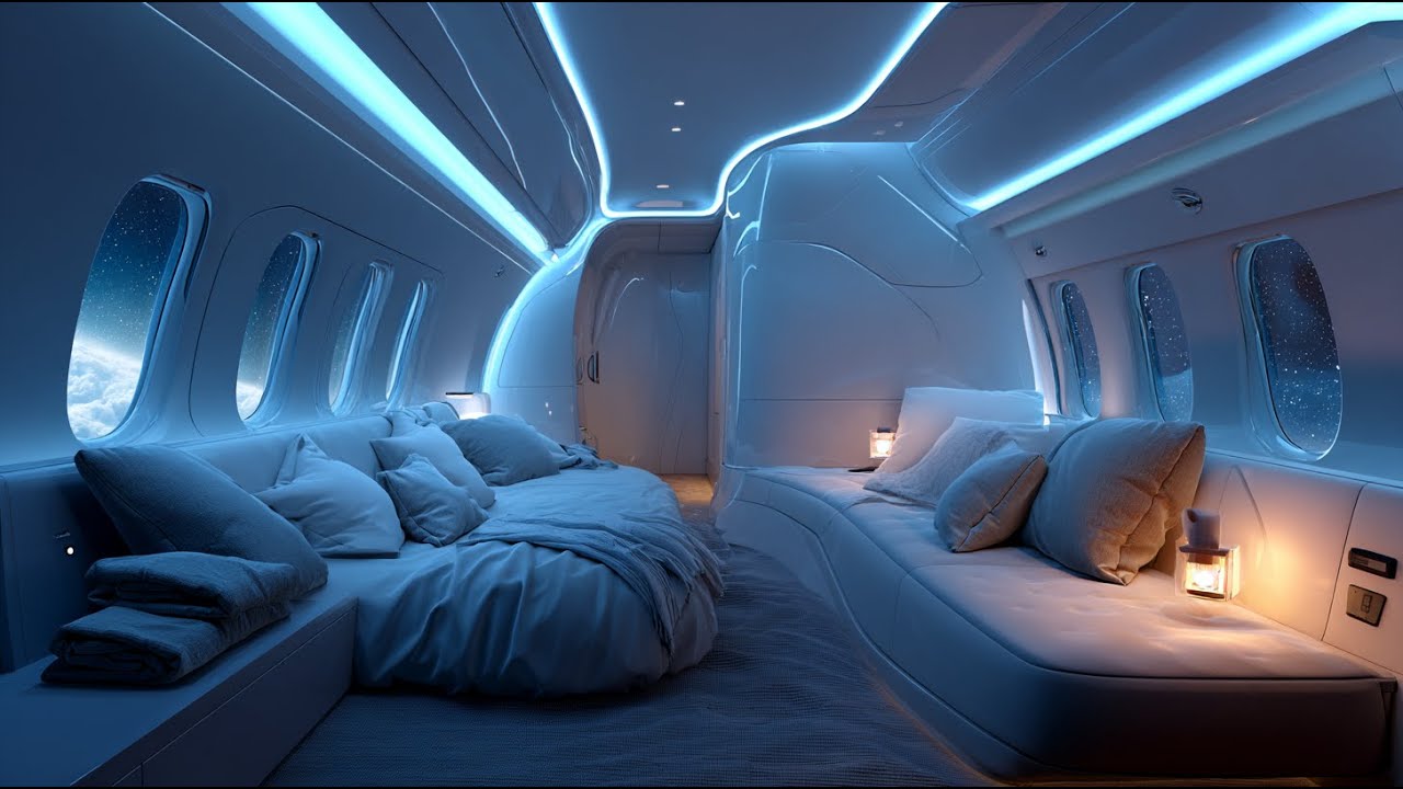 Атмосфера спокойного ночного полета | Атмосфера самолета ASMR для лучшего сна