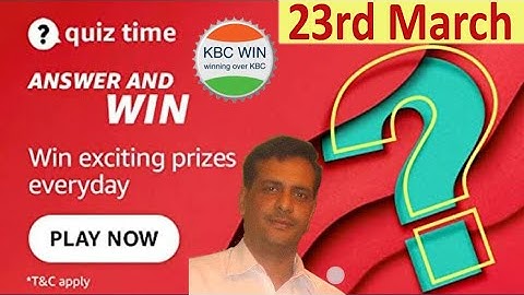 Amazon Daily Quiz Time Answers 23 March l Funzone Quiz l Amazon App Quiz l Win Amazon Pay ₹ 5000