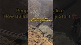 Real Construction Site Foundation Work 👷#shorts
