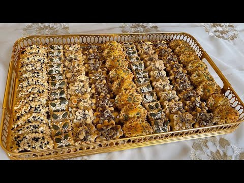 مملحات عاشوراء فقيقصات مالحين أشكال بعجينة واحدة بدون طابع ولا مراشم بأشكال ومذاقات مختلفة