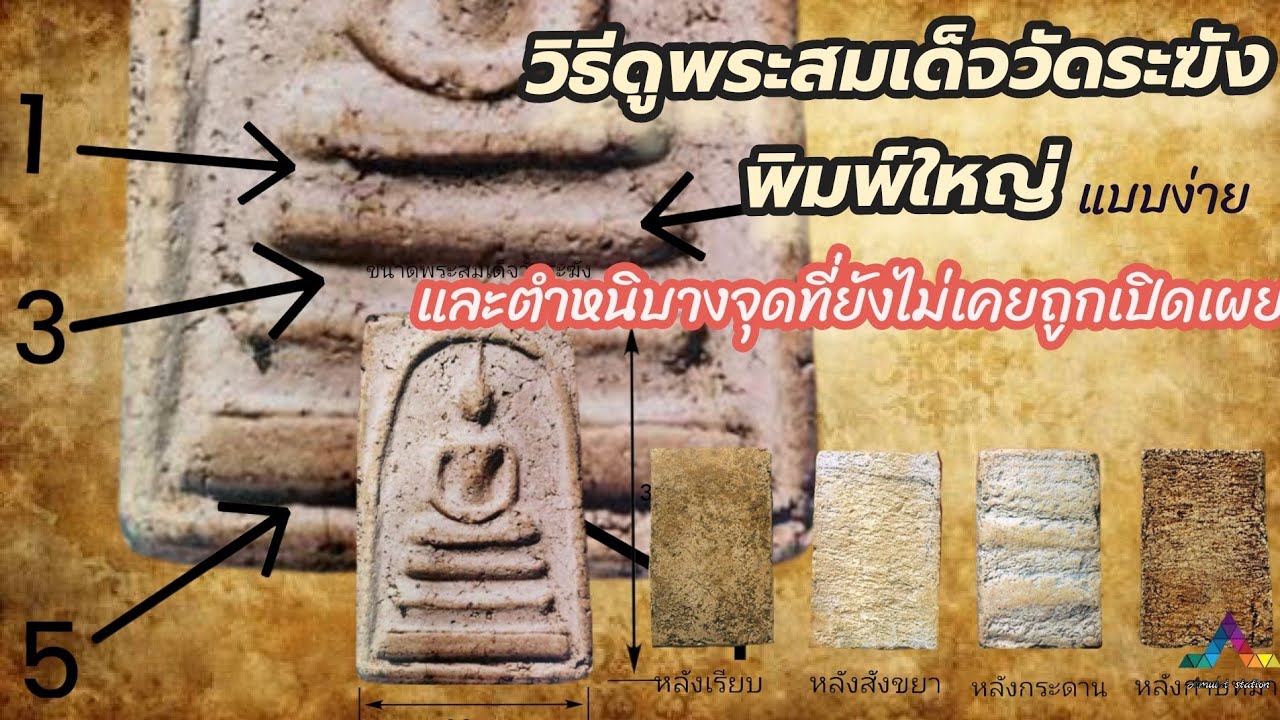 วิธีดูพระสมเด็จวัดระฆังพิมพ์ใหญ่ ง่ายๆและจุดตำหนิที่เซียนพระไม่เคย 