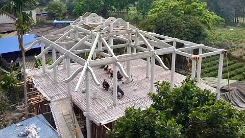 Mẫu nhà sàn 1 Gian 2 Chái Kẻ Truyền, Rộng 125m2. Có 3 phòng ngủ cùng công trình phụ