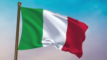 Waving Italy Flag,  3D Animated Italy flag Relaxation Video, Italy animated flag