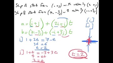 How to find when & where ships collide (Position Vectors - M1)