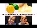HOW TO MAKE A TURMERIC BODY SCRUB| $5 TURMERIC SCRUB|GLOWING SECRET #turmeric #skincare #diy