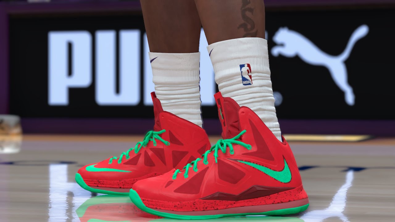 NBA 2K26 Shoe Creator - Nike LeBron 10 "Christmas"