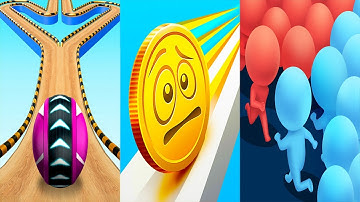 Going Balls VS Coin Rush VS Count Masters - All Levels SpeedRun Gameplay Android iOS Ep1