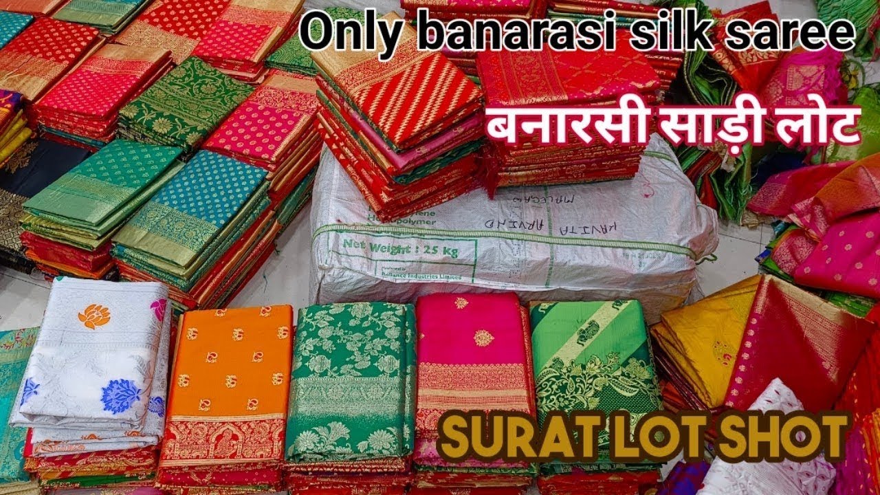 Banarsi Silk, Bnarasi Cotton Saree ! Saree Wholesale Market in Surat