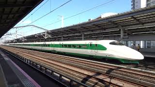 〔4K UHD|cc〕JR東日本・東北新幹線：東京駅、E2系J66編成＊200系リバイバルカラー+E3系『やまびこ・つばさ号』入線シーン。