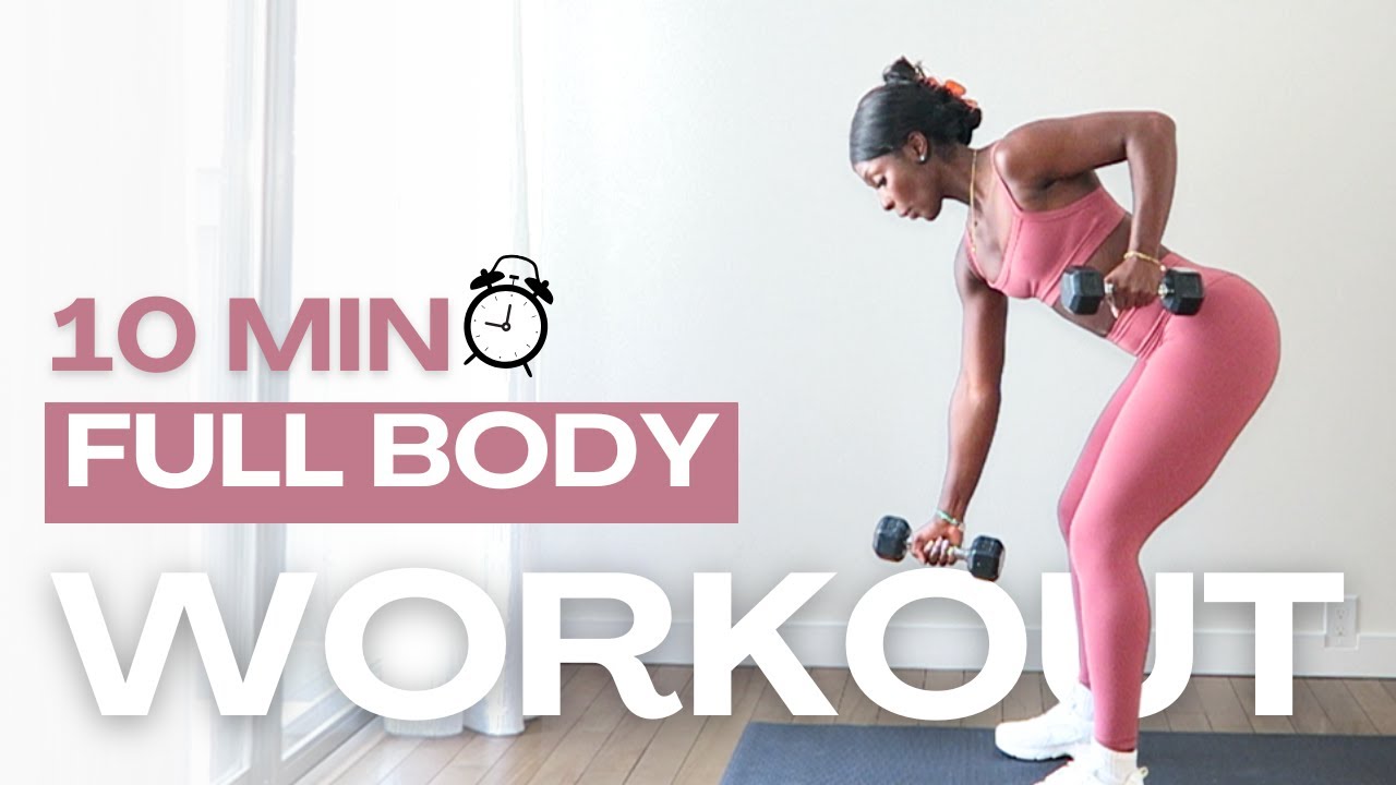10 MIN DUMBBELL FULL BODY WORKOUT - Burn Fat & Build Strength - YouTube