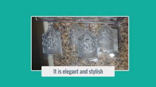 Under Cabinet Wine Glass Rack Holder - http://amzn.to/2dRkhZf PROFESSIONAL HIGH QUALITY - Stainless steel construction 