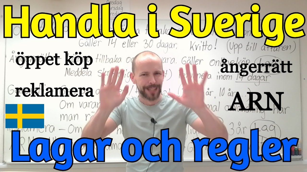 Köpa saker i Sverige, lagar och regler, SFI