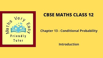 Conditional Probability - Introduction cbse class 12 maths ncert syllabus in tamil