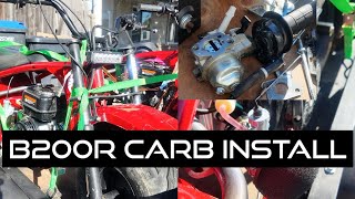 VM22 Carburetor Install on B200R 196cc               (Stock Internals)