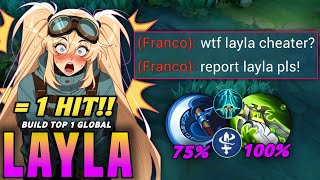 LAYLA BURST CRIT TRUE DAMAGE BUILD WITH INSANE HEALING 🔥(totally broken)!! - MLBB