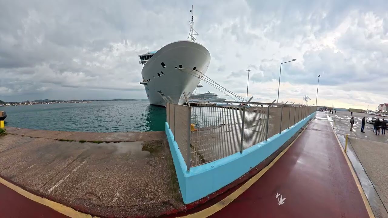 Katakolo walking towards the boats