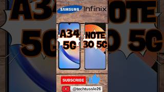 Samsung A34 5G vs Infinix Note 30 5G in 30 seconds | Mobile Comparison