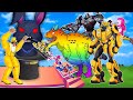 All Transformers 7 Revenge of The Fallen: KONG Returning Optimus, Bumblebee Beasts Dinosaur Cartoon!