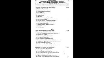 Computer Science Annual Question Paper