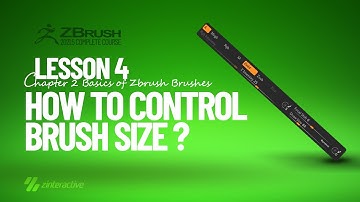 How to Control Brush Size in Zbrush | Lesson 4 | Chapter 2 | Zbrush 2021.5 Essentials Training