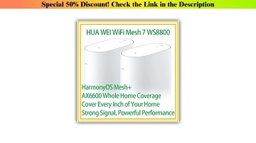 First Look Original HUA WEI WiFi Mesh 7 WS8800 One-Touch Connect Wi-Fi 6 Plus Dual-Band AX6600 Harm