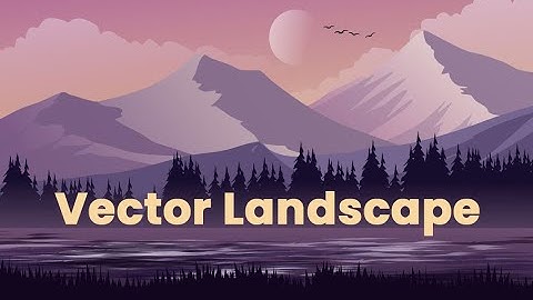 Vector landscape drawing with Inkscape