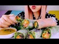 ASMR SUMMER ROLLS | Crunchy Eating Sounds *BIG BITES*