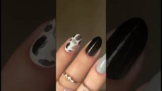 Easy grey nail art #nailcare #nailgrowth #nails #اظافر #تطويل_الاظافر #مناكير #naturalnails