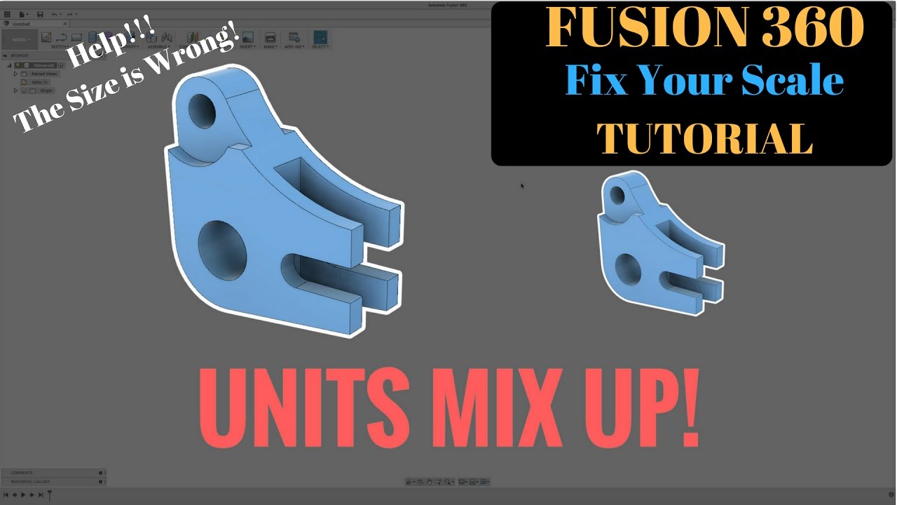 Fusion 360 Tutorial - Dimensions Are The WRONG Size! - YouTube