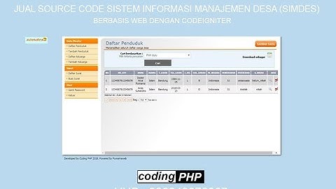 Sistem Informasi Aplikasi Desa Berbasis Web dengan Codeigniter