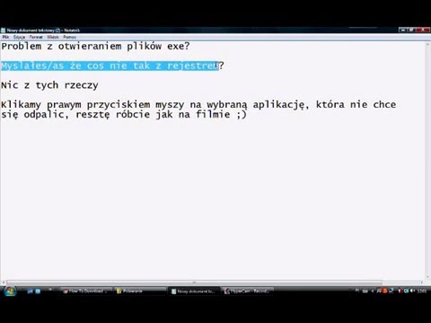 Problem z otwieraniem plików exe-aplikacji/ Problem opening exe files- applications/ rozwiązanie-