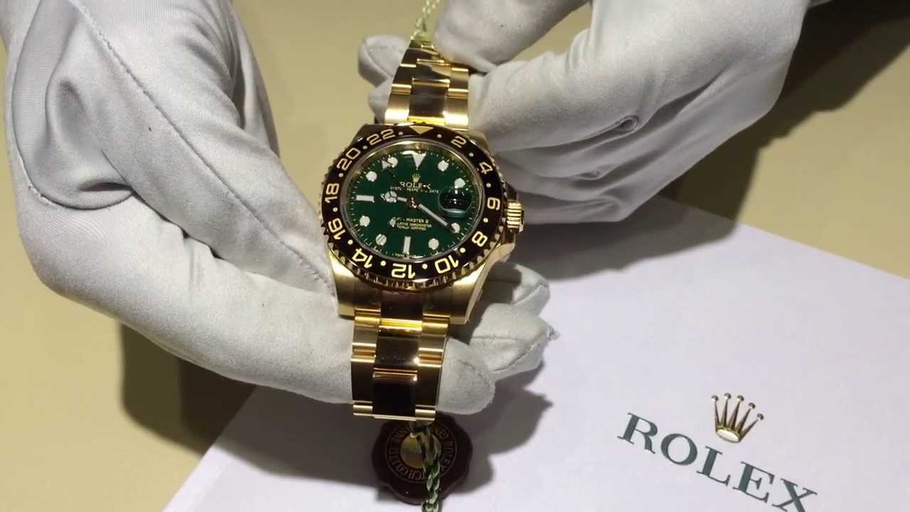 ROLEX GMT MASTER 2 GOLD HD - YouTube